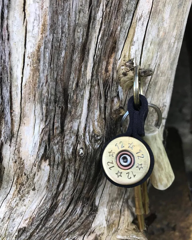 Shotgun Cartridge Keyring Dark Brown By J Boult-5